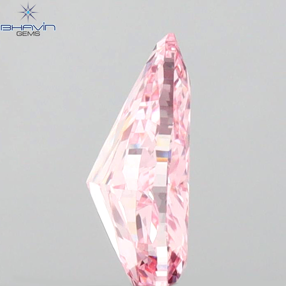 GIA Certified 1.08 CT Pear Diamond Enhanced Pink Color (8.72 MM)