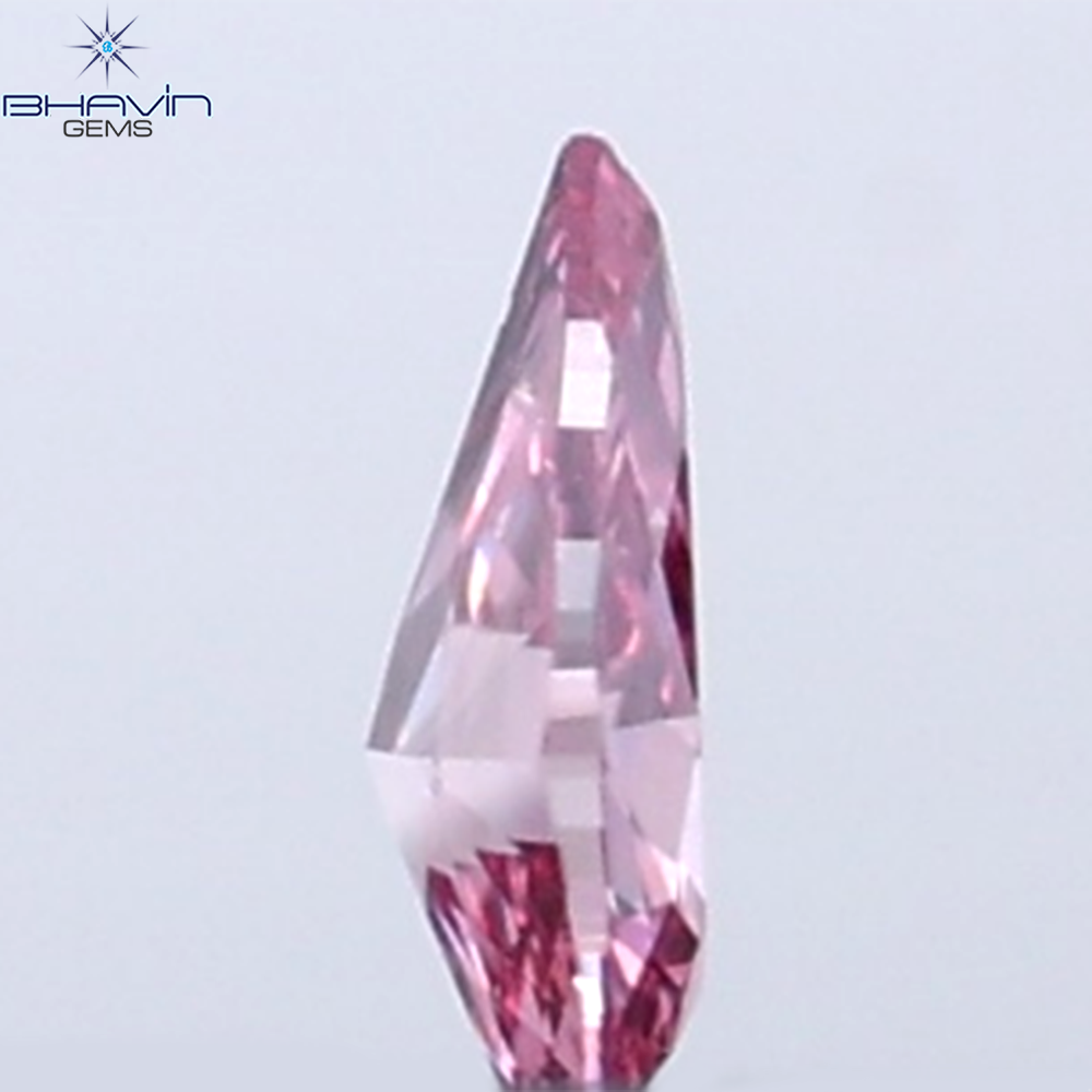0.07 CT ペアシェイプ 天然ダイヤモンド ピンクカラー SI1 クラリティ (3.52 MM)