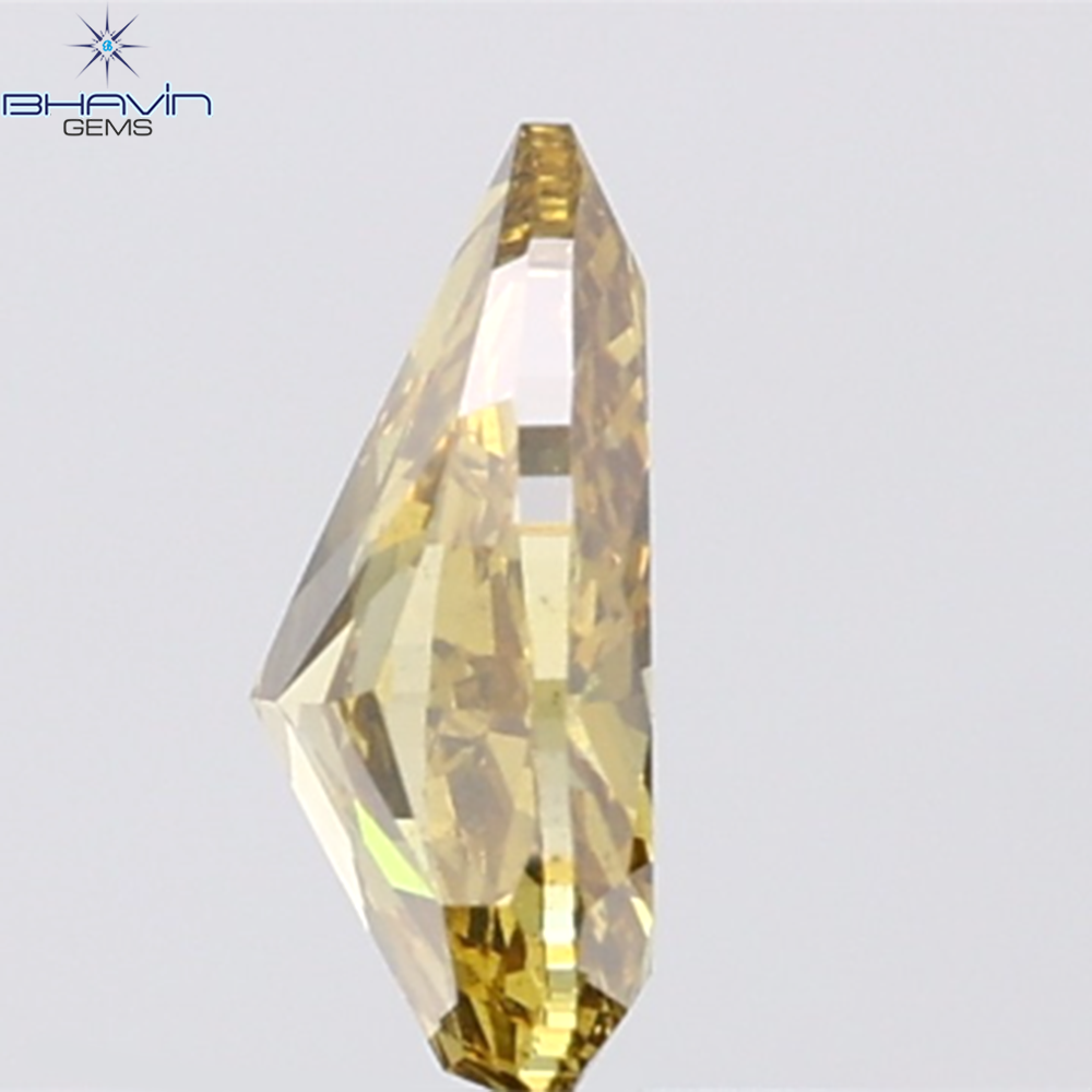 GIA Certified 1.20 CT Pear Diamond Natural Brownish Greenish Yellow Color SI2 Clarity (8.82 MM)