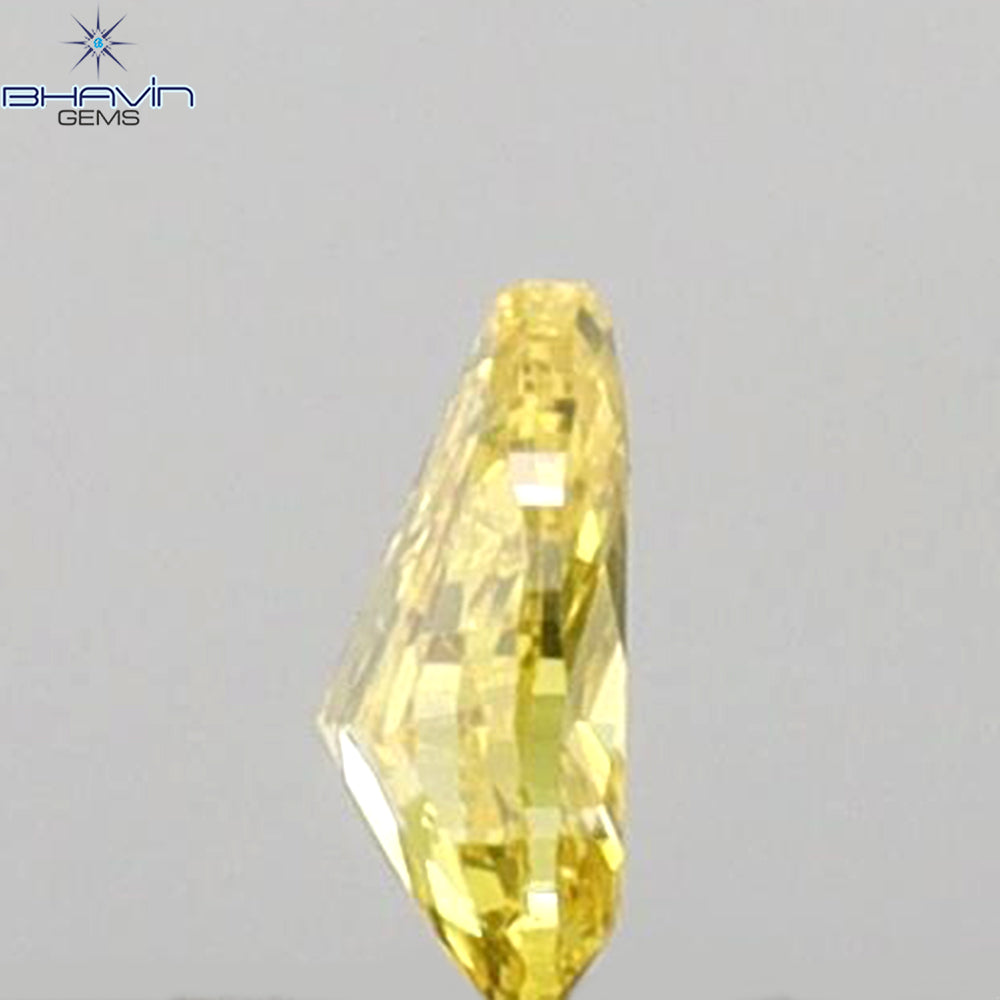 0.07 CT Pear Shape Natural Diamond Yellow Color VS1 Clarity (3.28 MM)