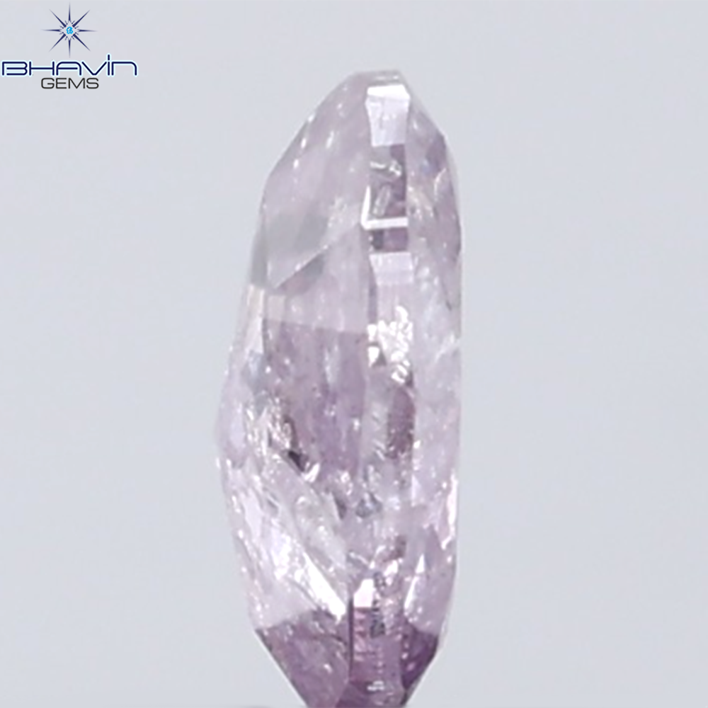 0.25 CT Oval Diamond Natural Pink Color I3 Clarity (4.69 MM)