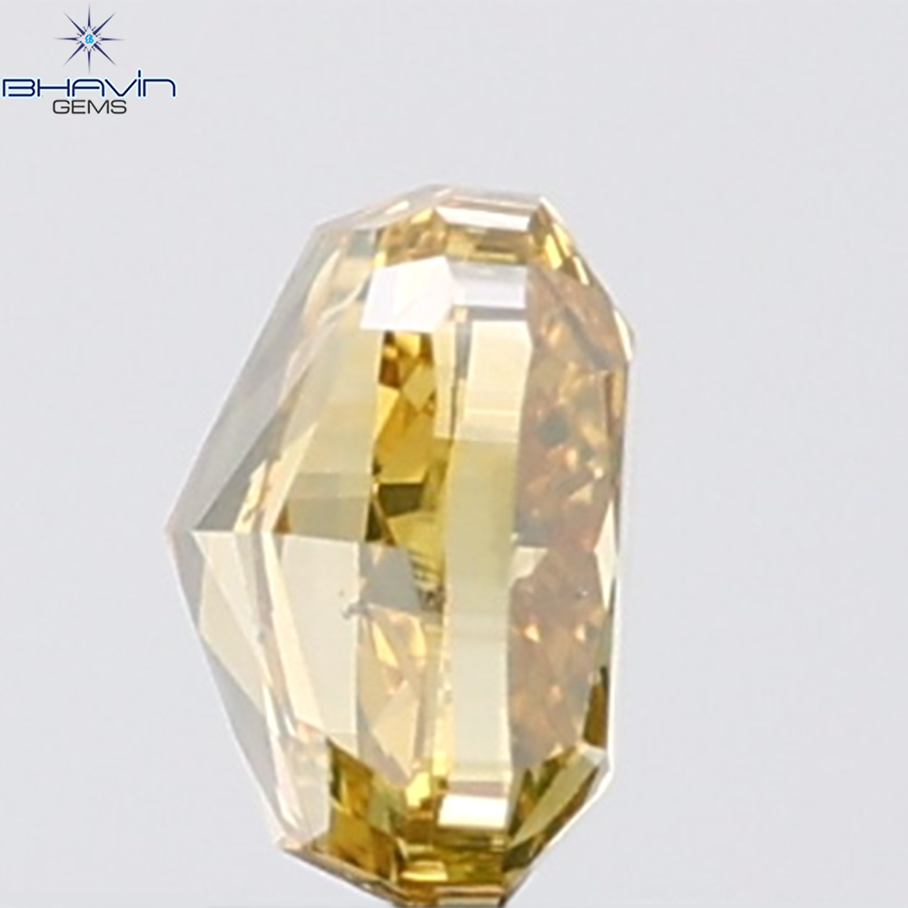 0.81 CT Cushion Diamond Natural Brown Orange Color VS2 Clarity (5.18 MM)