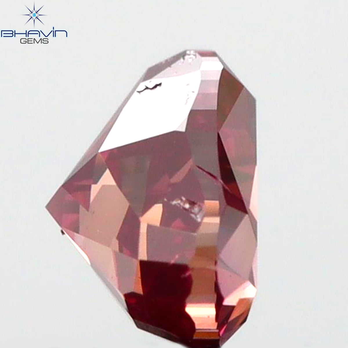 0.49 CT Natural Heart Diamond Enhanced Pink Color Clarity VS2 (4.90 MM)
