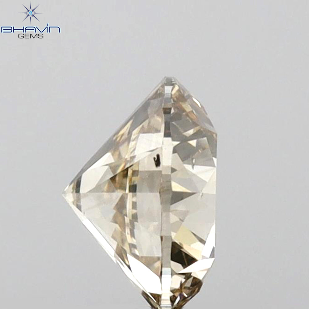 1.50 CT Round Shape Natural Loose Diamond Brown  Color VS2 Clarity (7.11 MM)