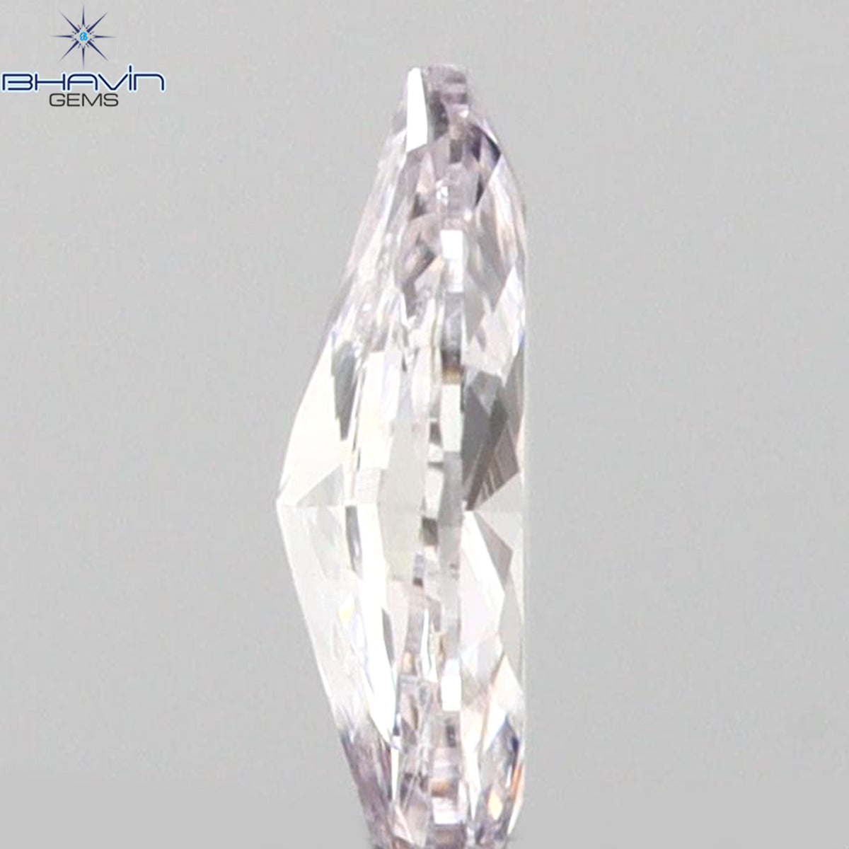0.06 CT マーキスシェイプ 天然ルースダイヤモンド ピンクカラー SI1 クラリティ (3.98 MM)