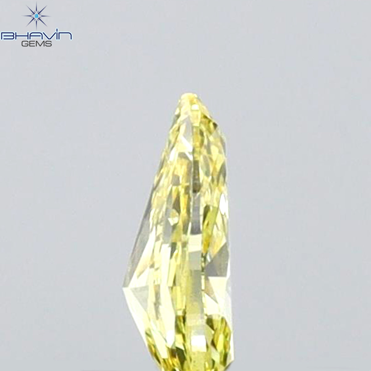 0.17 CT ペアシェイプ 天然ダイヤモンド イエローカラー VS1 クラリティ (4.80 MM)