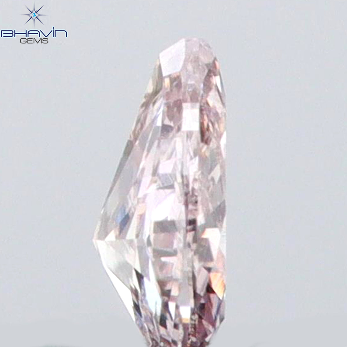 0.06 CT Natural Pear Diamond Pink Color Clarity SI2 (3.14 MM)