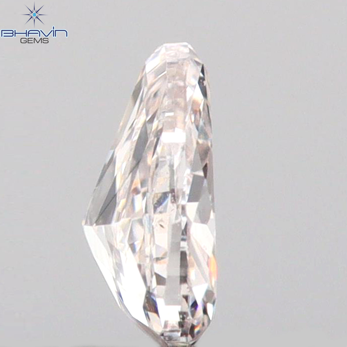 0.14 CT Pear Shape Natural Diamond Pink Color SI1 Clarity (4.00 MM)