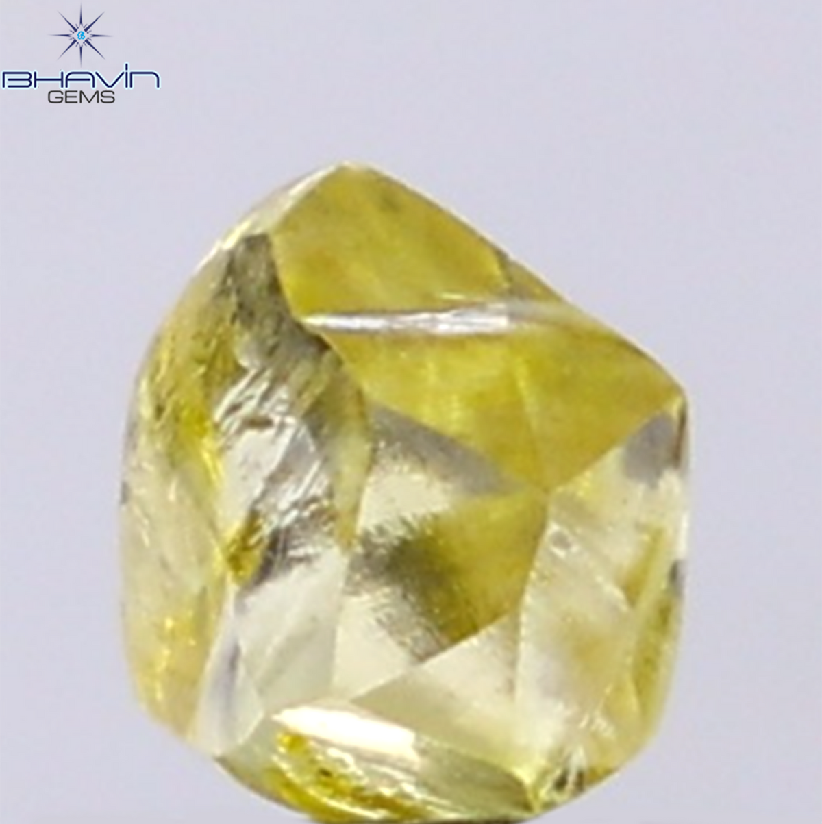 0.91 CT Natural Rough Diamond Enhanced Yellow Color Clarity VS (5.57 MM)