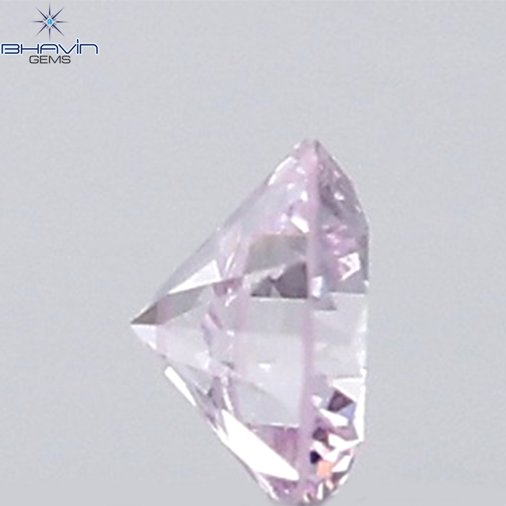 0.18 CT ラウンド ローズ カット シェイプ 天然ダイヤモンド ピンク色 I2 クラリティ (3.86 MM)