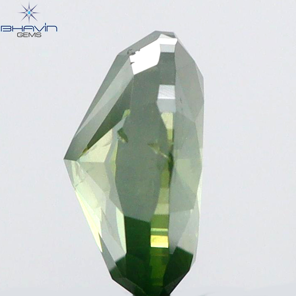0.41 CT Natural Oval Diamond Enhanced Green Color Clarity I1 (5.19 MM)