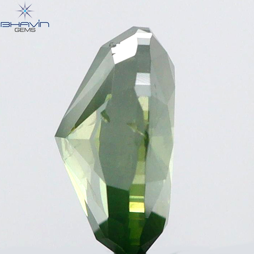 0.41 CT Oval Shape Natural Diamond Green Color I1 Clarity (5.19 MM)