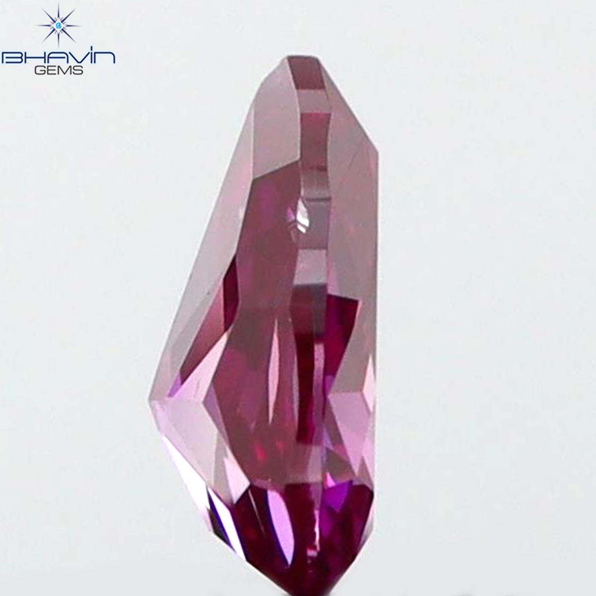 0.09 CT ペアシェイプ 天然ダイヤモンド ピンクカラー VS2 クラリティ (3.29 MM)