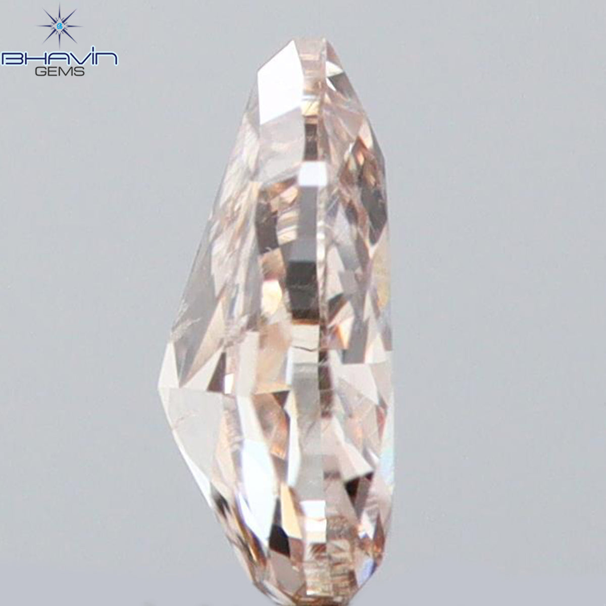 0.08 CT ペアシェイプ ナチュラル ダイヤモンド ピンク色 VS1 クラリティ (3.45 MM)