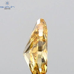 0.10 CT Pear Shape Natural Diamond Orange Color SI1 Clarity (3.80 MM)