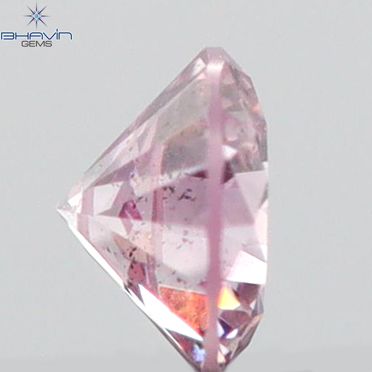 0.05 CT ラウンド シェイプ ナチュラル ダイヤモンド ピンク (アーガイル) カラー SI2 クラリティ (2.36 MM)