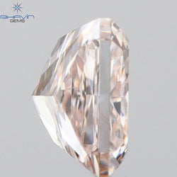 GIA Certified 0.31 CT Radiant Shape Natural Diamond Pinkish Brown Color I1 Clarity (3.89 MM)