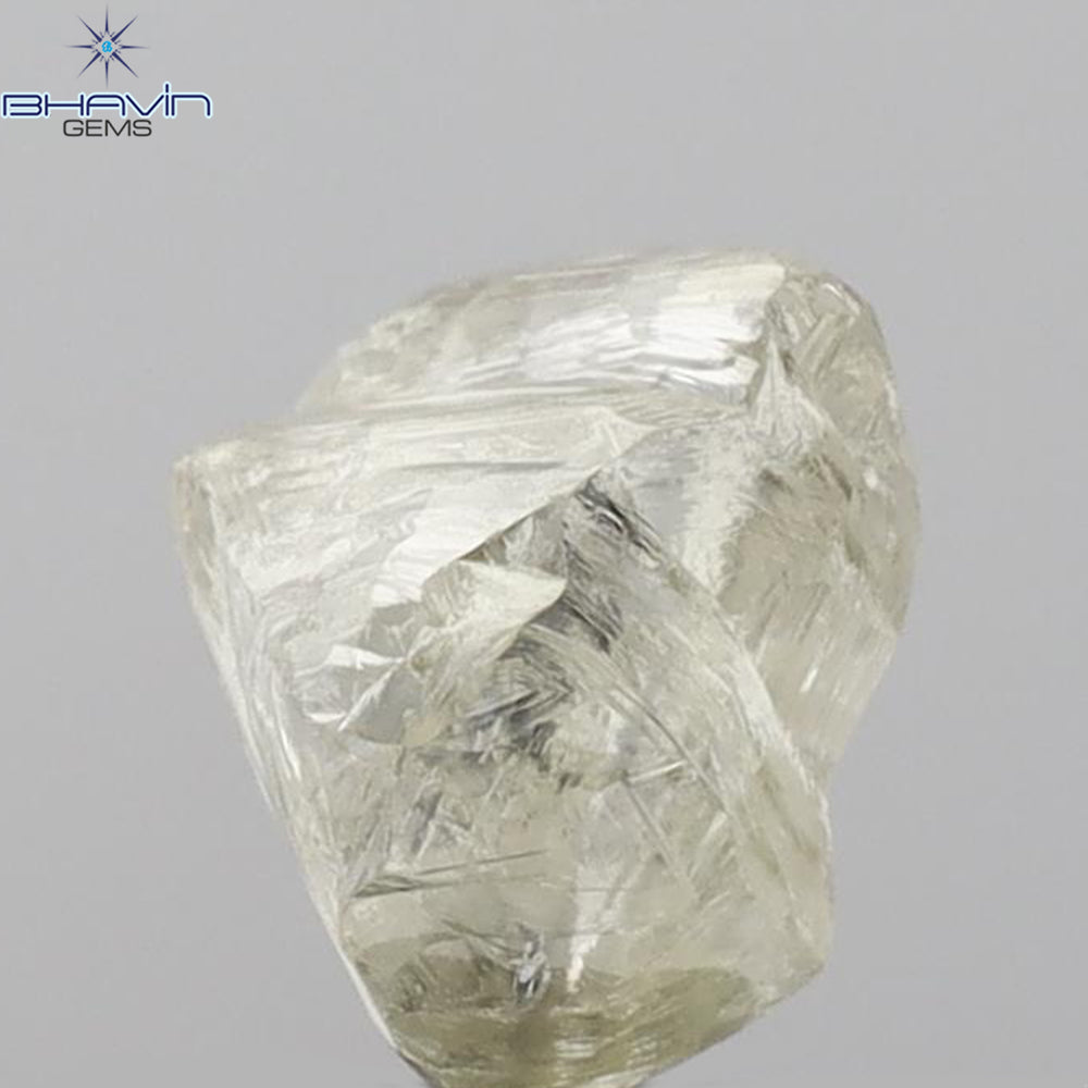2.48 CT Rough Shape Natural Diamond Yellow Color SI1 Clarity (8.20 MM)