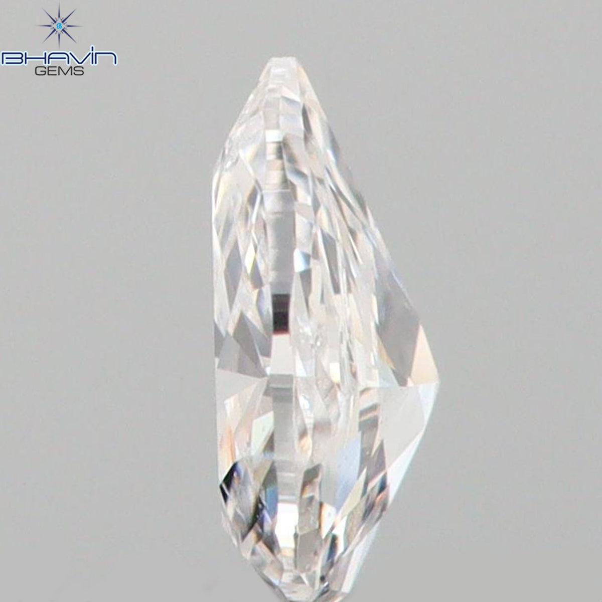 0.09 CT Natural Pear Diamond Pink Color Clarity SI1 (3.70 MM)