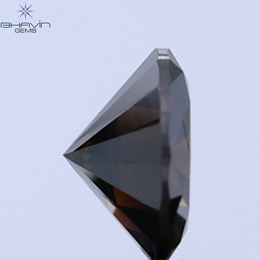 0.28 CT Natural Round Diamond Dark Brown Color Clarity VS2 (4.27 MM)