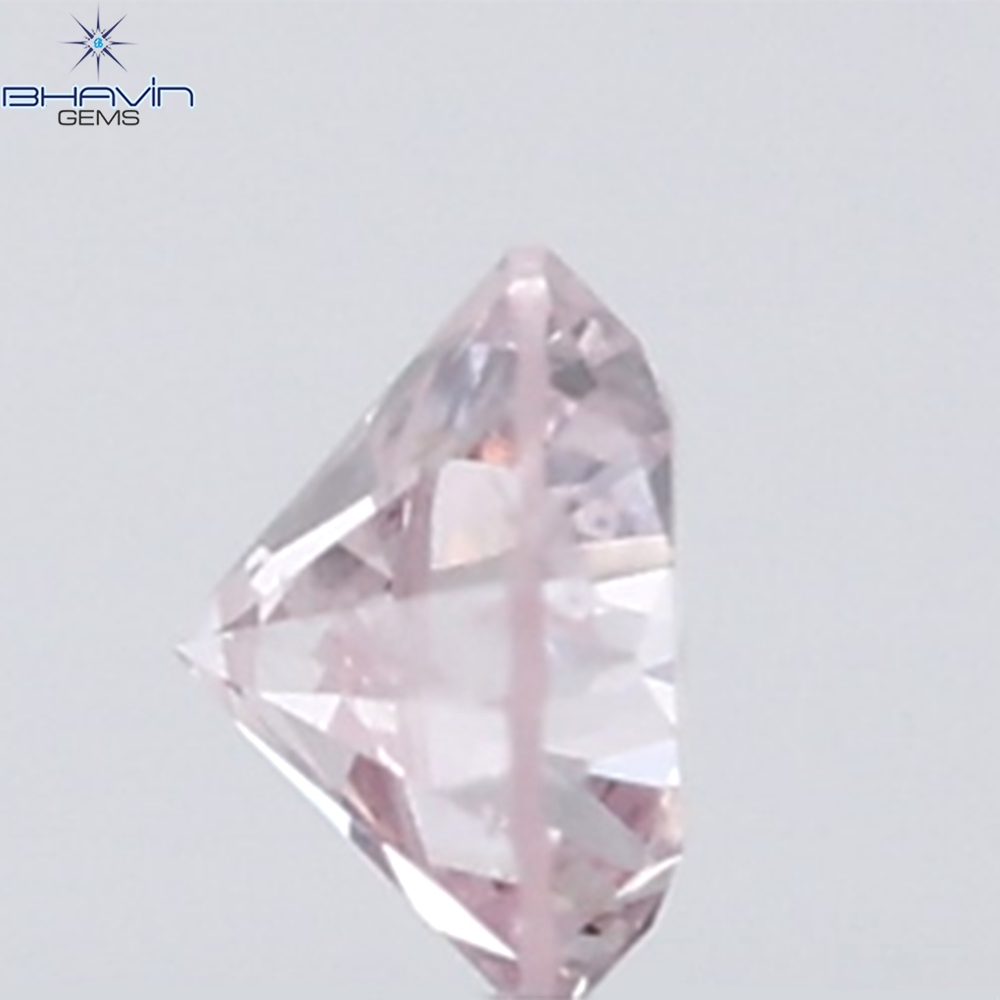0.07 CT Round Natural Diamond Pink Color SI2 Clarity