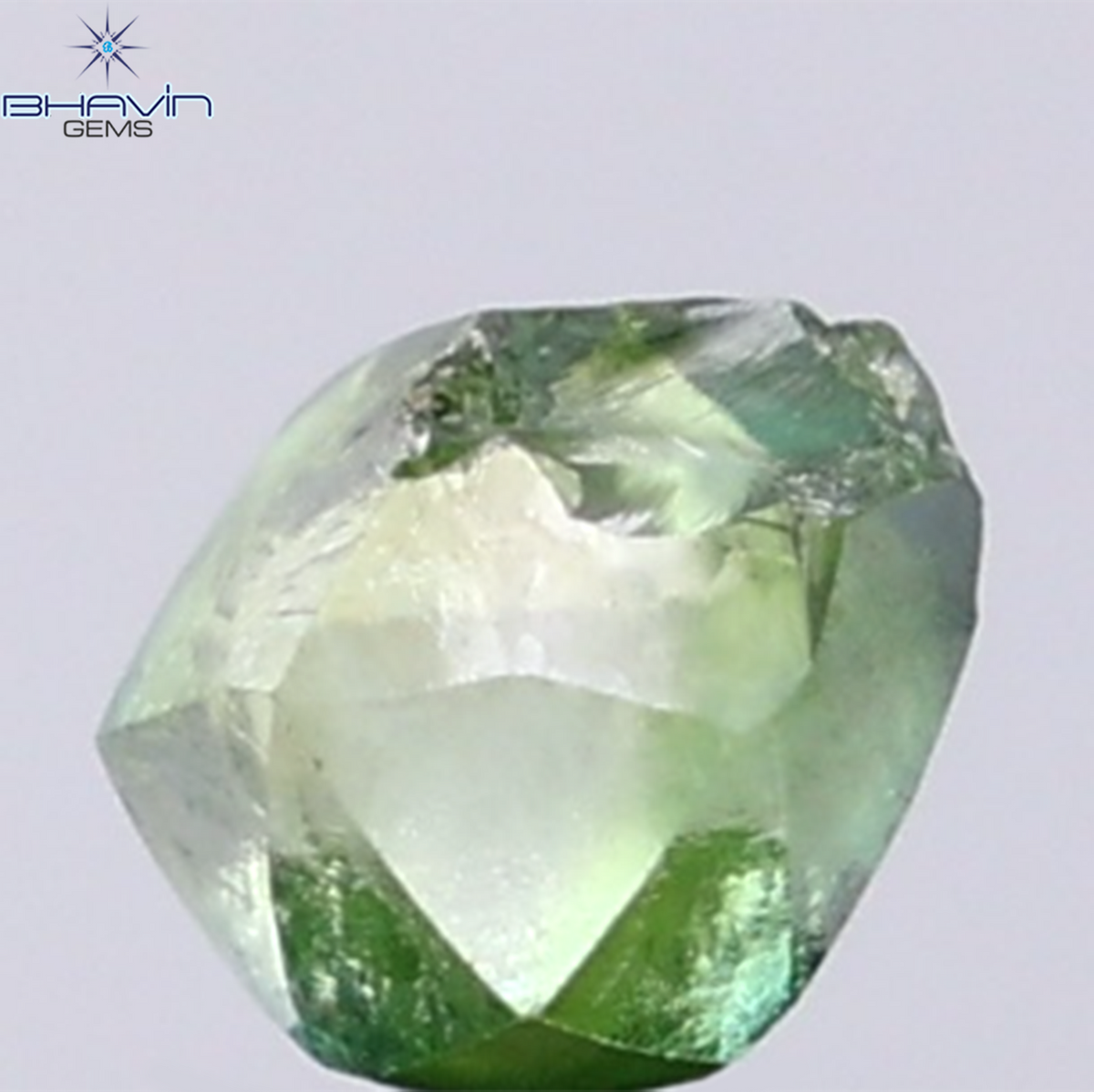 1.08 CT Natural Rough Diamond Enhanced Green Color Clarity VS (6.00 MM)