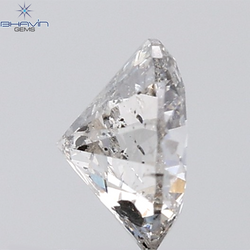 0.44 CT ラフシェイプ ナチュラル ダイヤモンド ブラック グレー (ソルト アンド パッパー) カラー I3 クラリティ (4.95 MM)