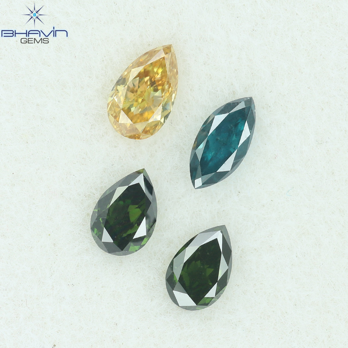 0.28 CT/5 ピース ミックス シェイプ ナチュラル ダイヤモンド ピンク色 SI2 クラリティ (2.40 MM)