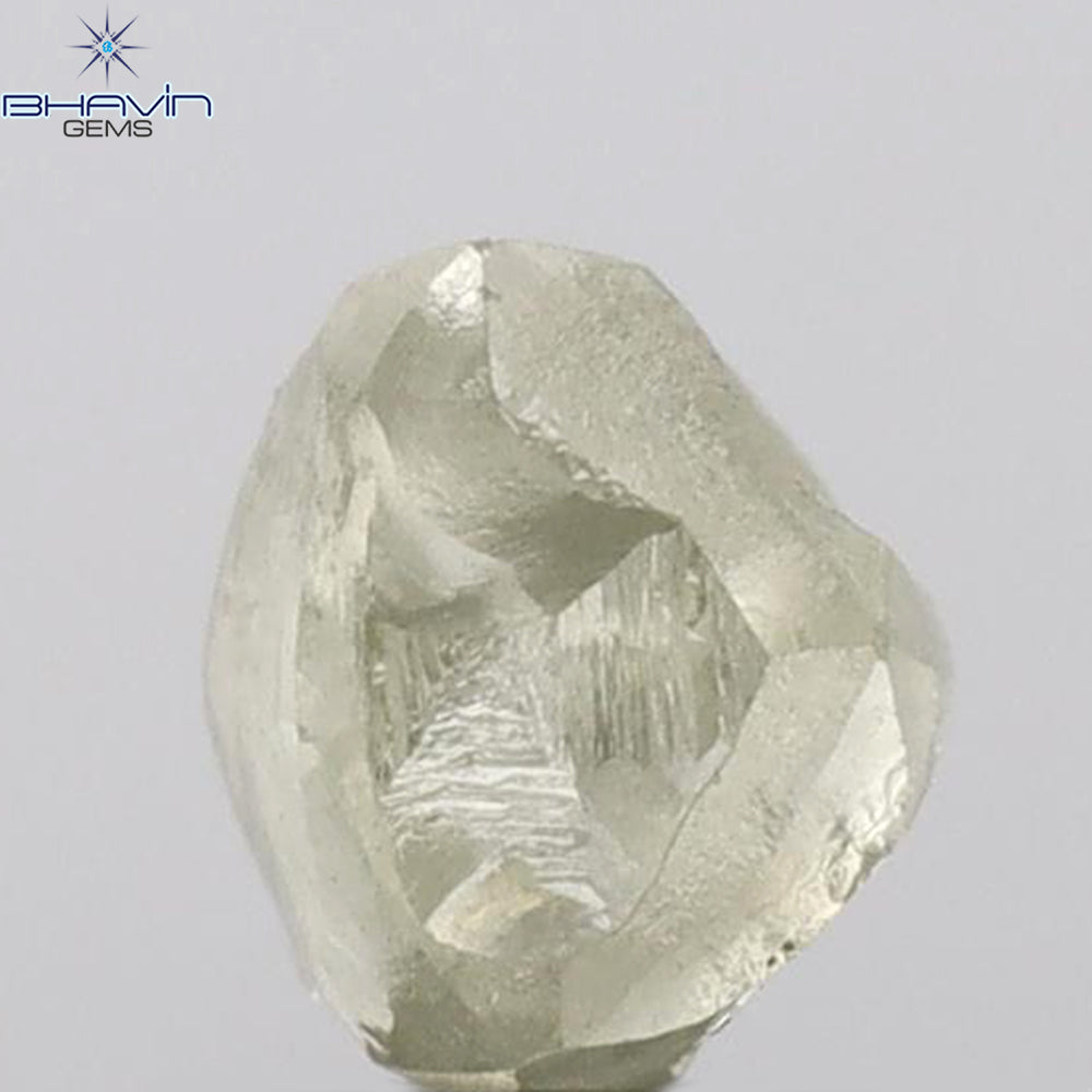 1.79 CT Rough Shape Natural Loose Diamond Yellow (M) Color SI2 Clarity (6.31 MM)