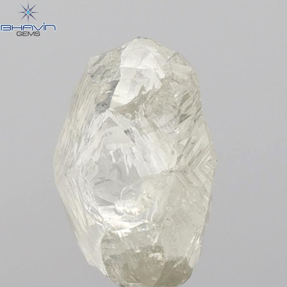 2.22 CT Rough Shape Natural Diamond Yellow Color SI1 Clarity (8.53 MM)