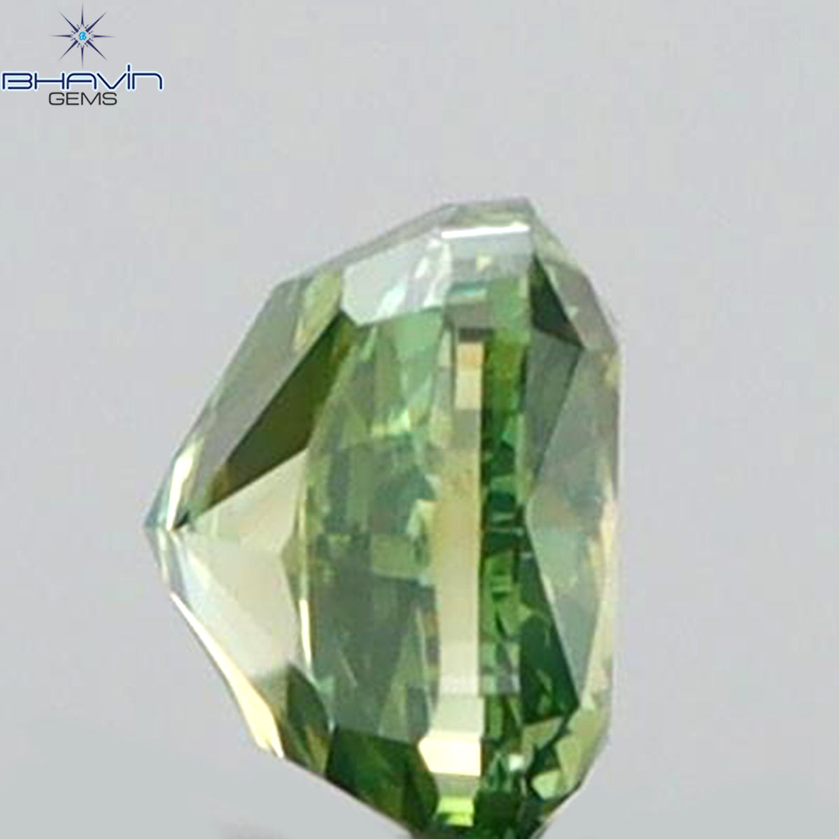 0.10 CT Natural Cushion Diamond Enhanced Vivid Green Color Clarity SI2 (2.50 MM)