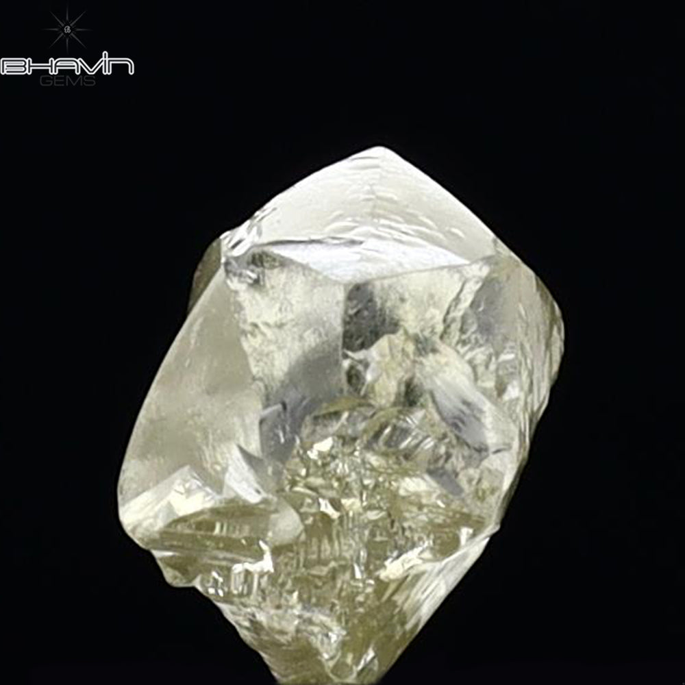 0.70 CT Rough Shape Natural Diamond Yellow Color SI1 Clarity (5.68 MM)
