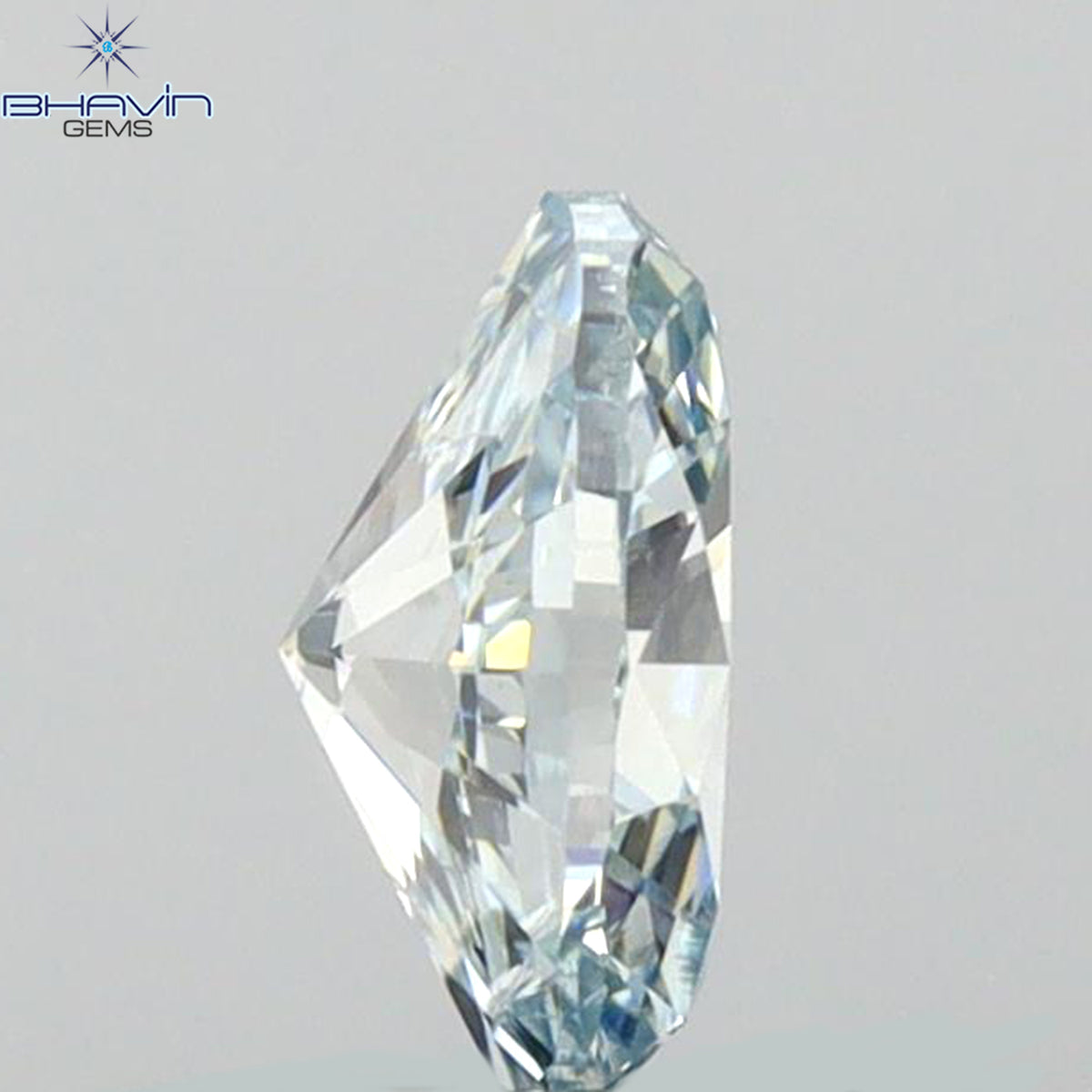 0.50 CT Natural Oval Diamond Enhanced Blue Color Clarity SI2 (6.00 MM)