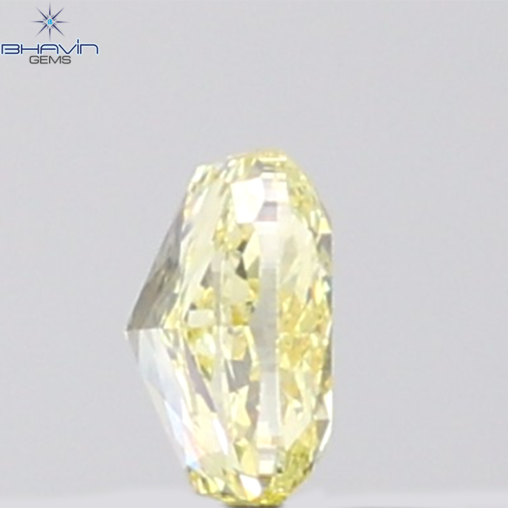 GIA認定 1.27 CT クッションダイヤモンド イエローカラー 天然ダイヤモンド VS1 クラリティ (5.97 MM)