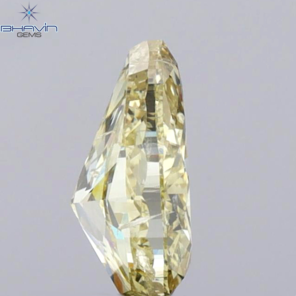 1.01 CT Pear Shape Natural Diamond Yellow Color SI2 Clarity (7.23 MM)