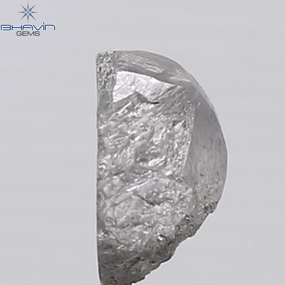 2.05 CT Rough Shape Natural Diamond Salt And Papper Color I3 Clarity (7.80 MM)