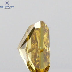 0.31 CT Radiant Shape Natural Diamond Green (Chameleon) Color SI1 Clarity (4.06 MM)