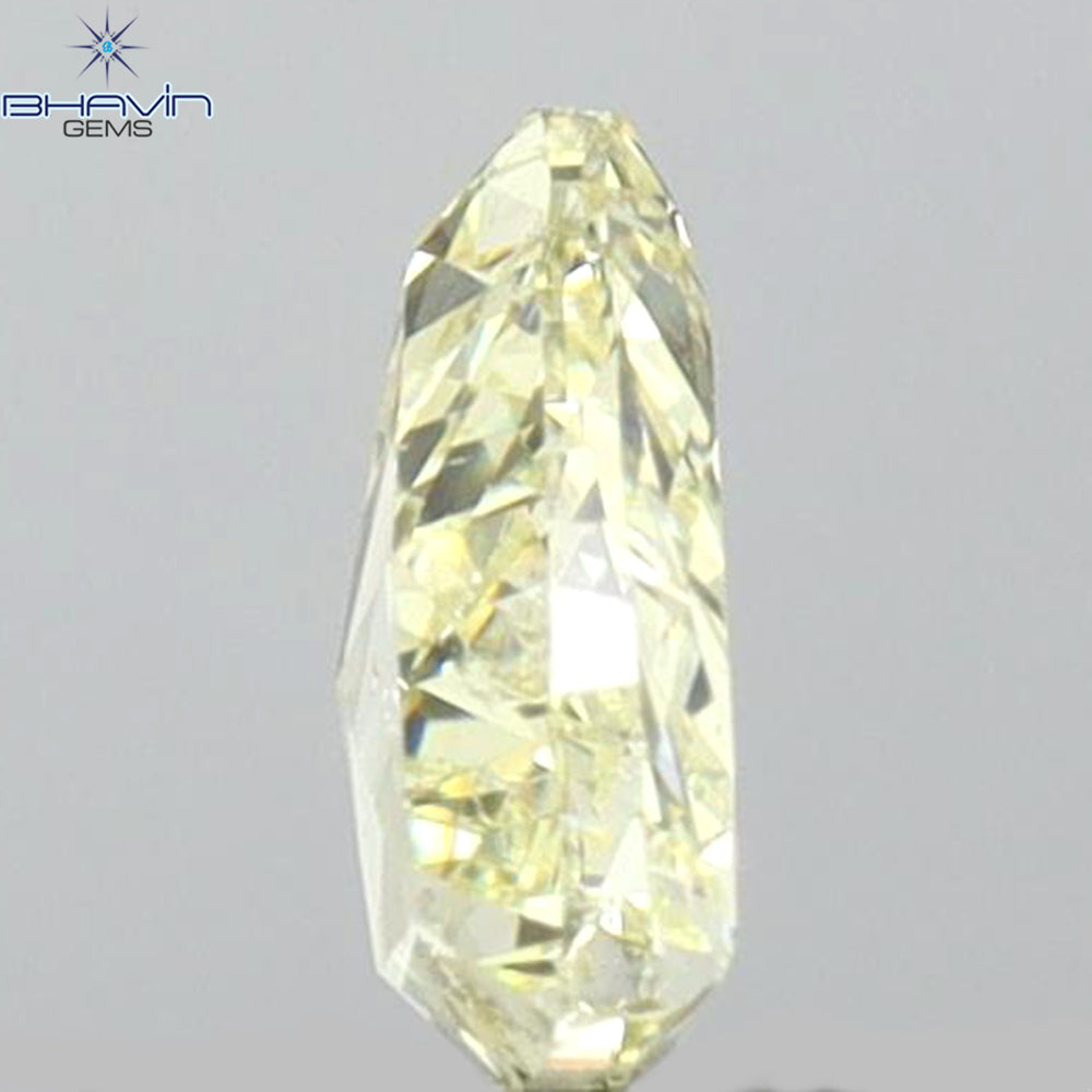 0.64 CT Triangle Shape Natural Diamond Yellow Color SI2 Clarity (6.11 MM)