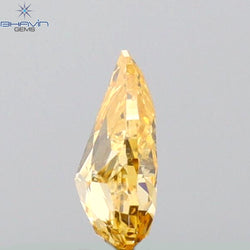 0.28 CT Pear Shape Natural Diamond Orange Color SI2 Clarity (5.16 MM)