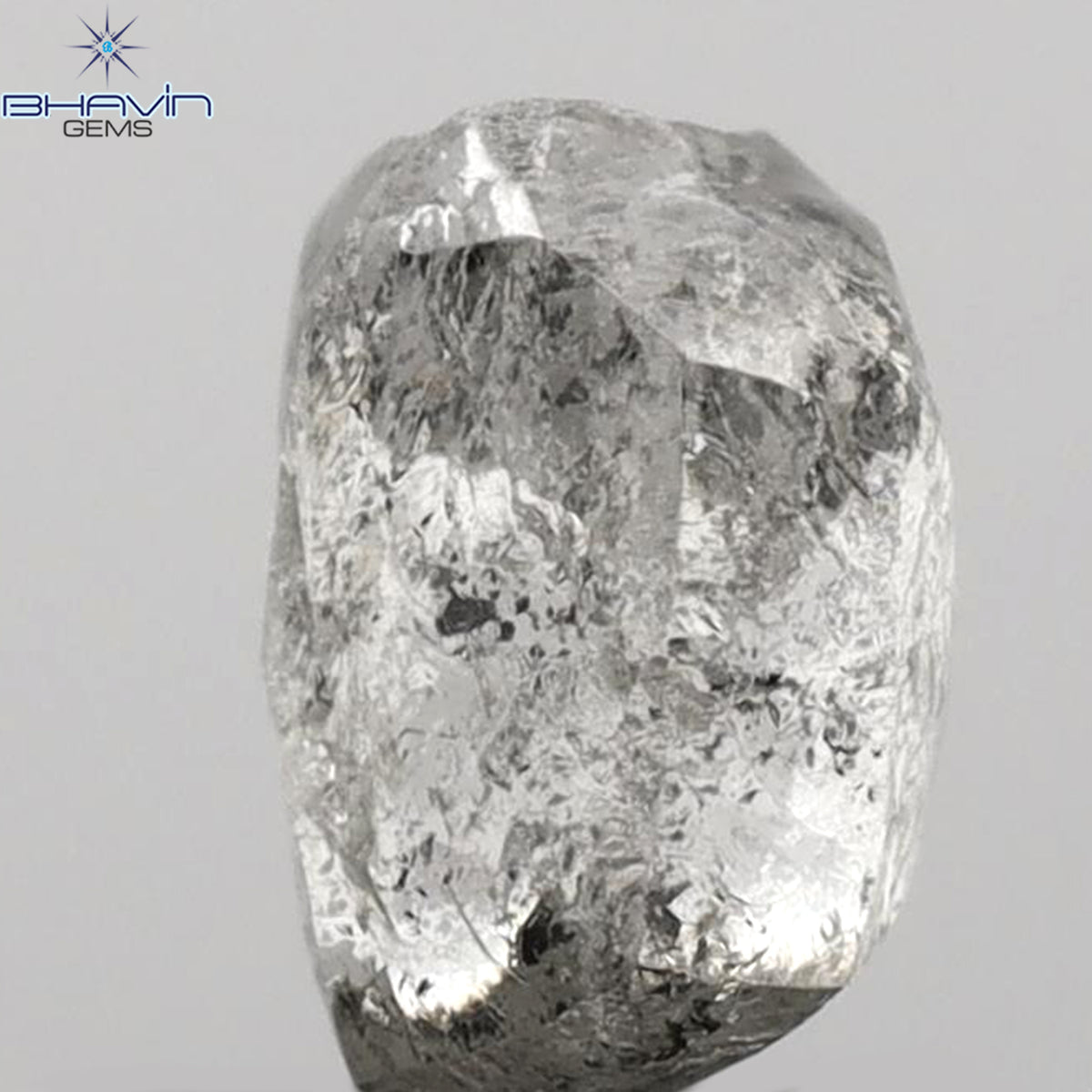 1.52 CT Rough Shape Natural Diamond Salt And Pepper Color (4.87 MM)