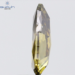 0.88 CT Pear Diamond Natural Green Color SI2 Clarity (8.46 MM)