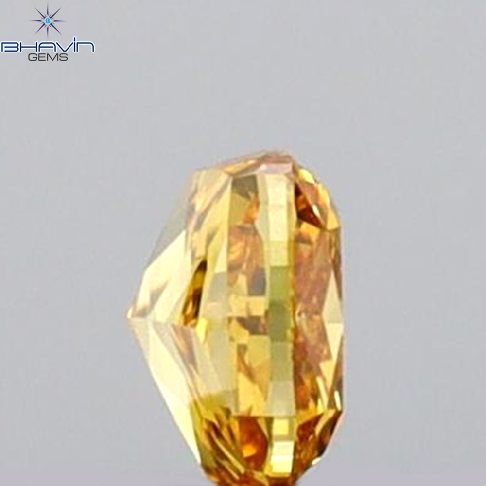 0.14 CT Cushion Shape Natural Diamond Orange Color VS2 Clarity (3.05 MM)