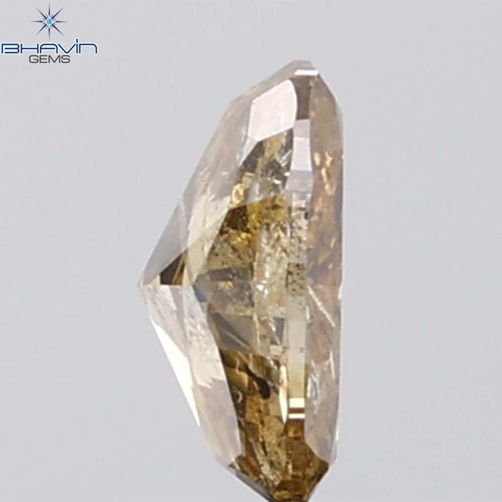 1.03 CT Oval Diamond Natural Brown Color I1 Clarity (7.41 MM)