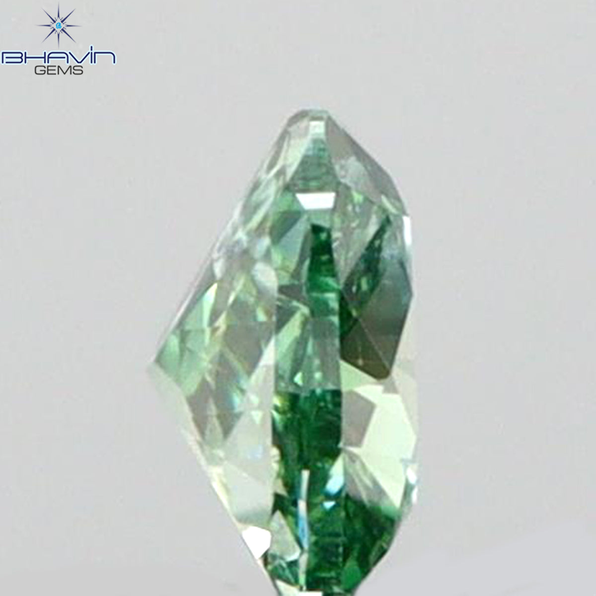 0.12 CT Natural Heart Diamond Enhanced Vivid Green Color Clarity SI2 (3.78 MM)
