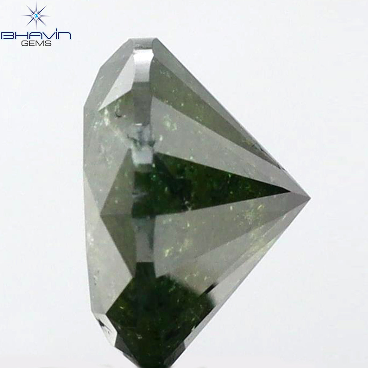 2.39 CT Round Shape Natural Diamond Enhanced Green Color I3 Clarity (8.12 MM)