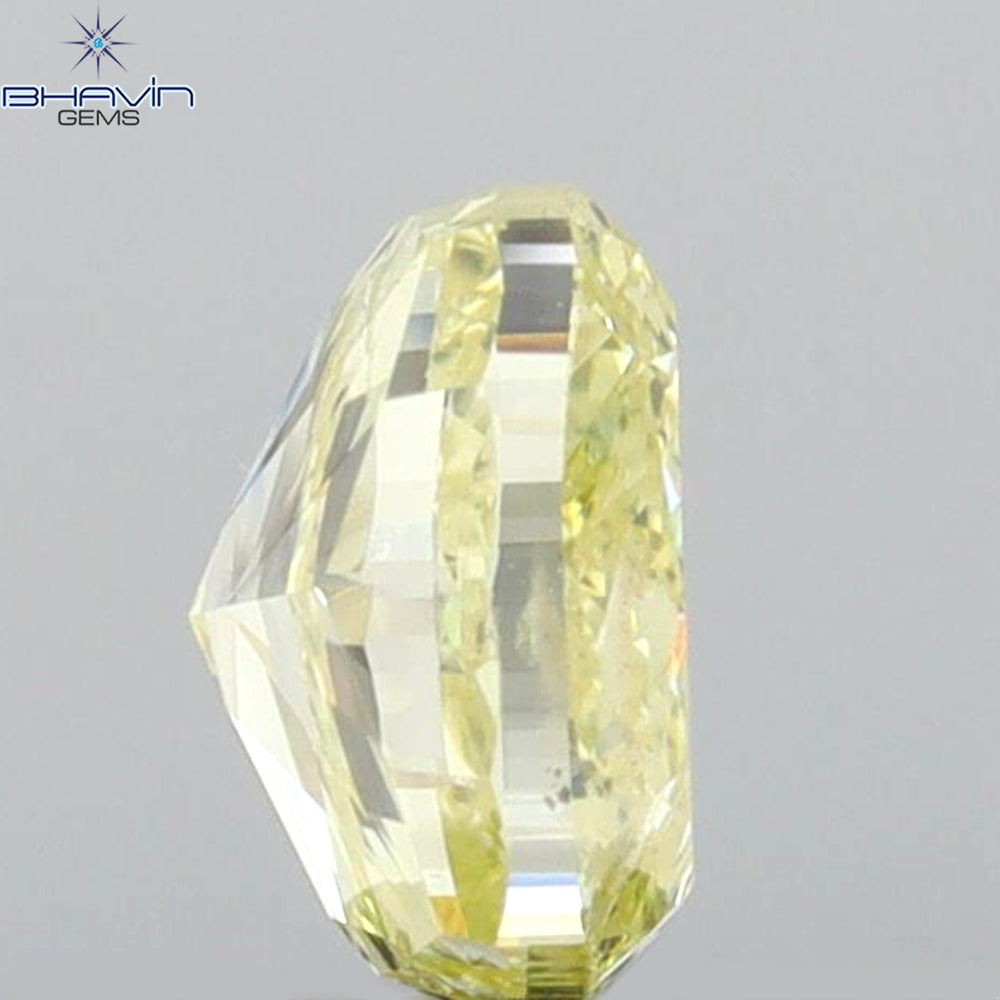 1.01 CT クッションダイヤモンド イエローカラー 天然ダイヤモンド I2 クラリティ (5.90 MM)