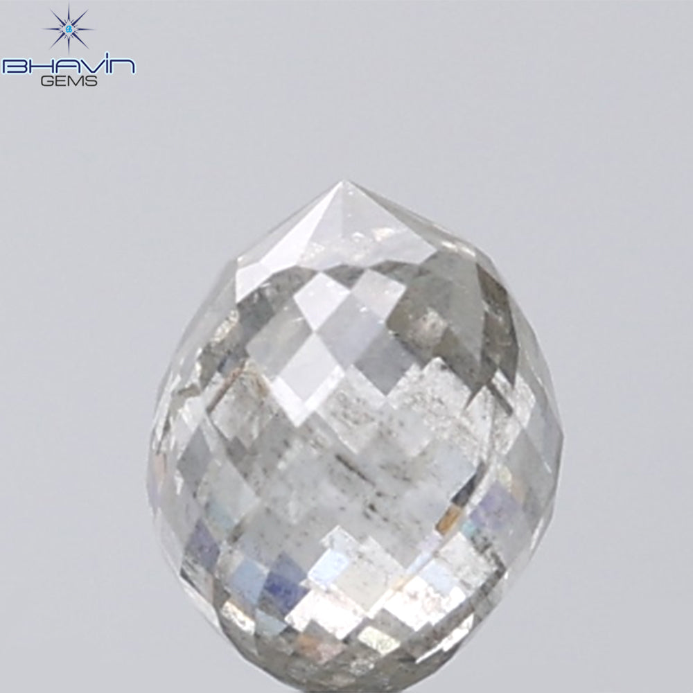 1.41 CT Briolette Shape Natural Diamond White Color I2 Clarity