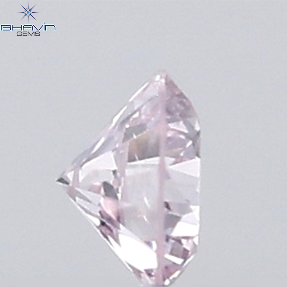 0.04 CT Round Natural Diamond Pink Color SI Clarity