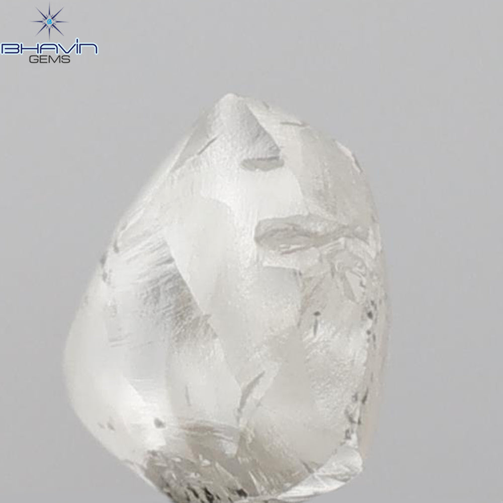 2.09 CT Rough Shape Natural Diamond White Color SI1 Clarity (7.90 MM)