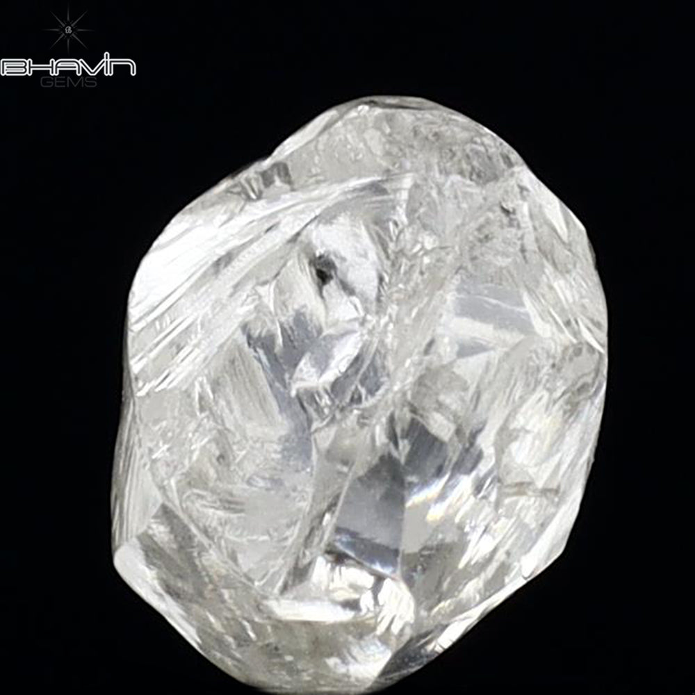 1.48 CT Rough Shape Natural Diamond White Color SI1 Clarity (6.68 MM)
